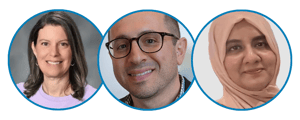 The three panelist for the Day 1 Keynote: Sarah Arreguin, Anthony Howell, and Maheen Mehmood Ali