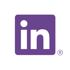LinkedIn white with purple