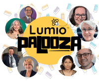 Headshots of 8 Lumio Palooza presenters