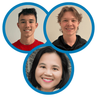 Harrison Webster, Elliot Seale, and Sue Mylde