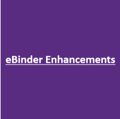 ebinder enhancements