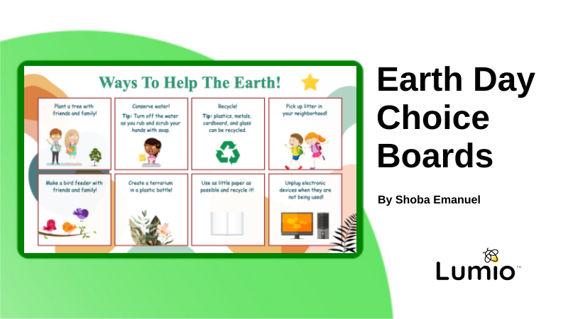 Earth Day Choice Boards