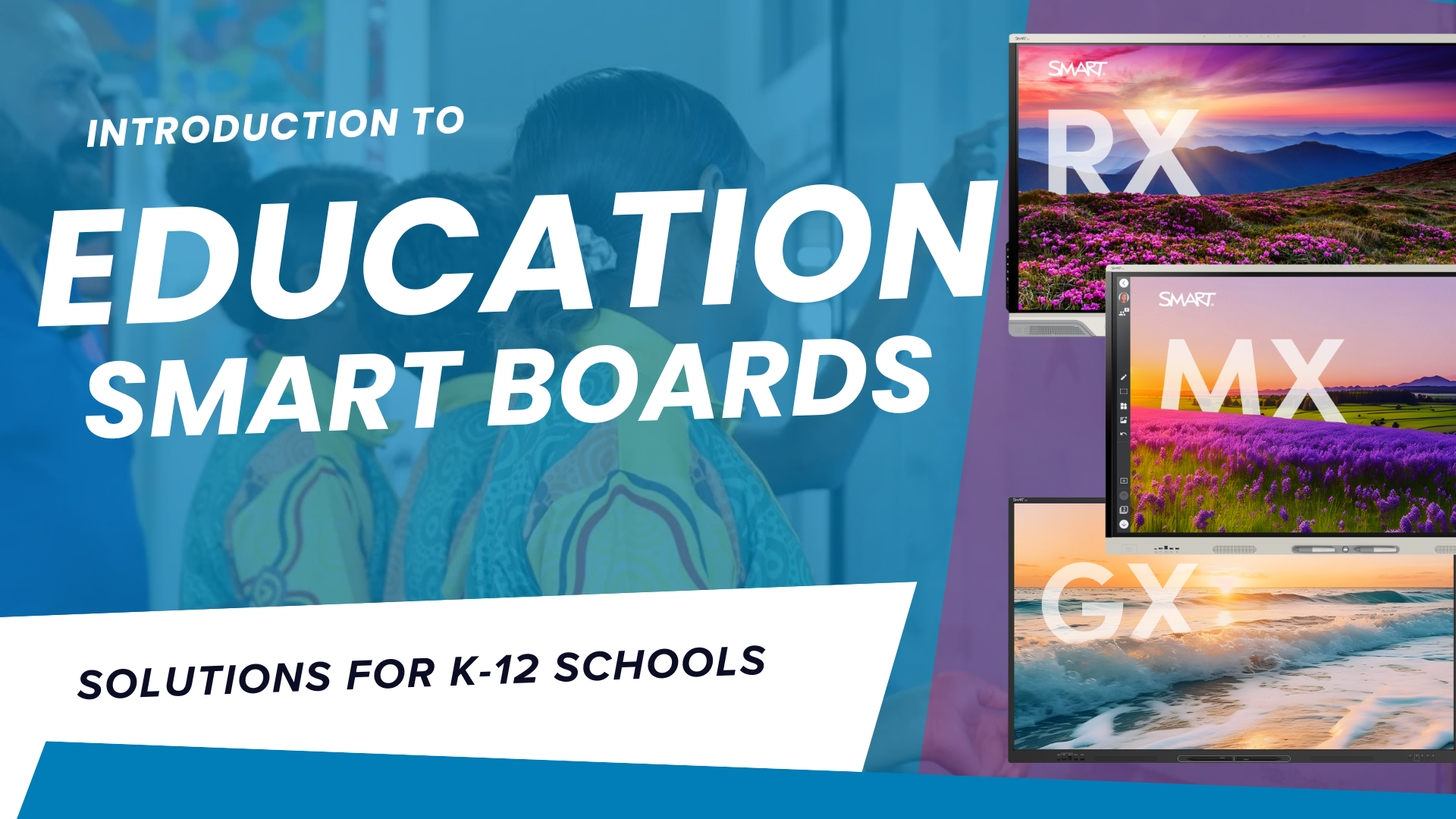 K-12 Education: Engage Students Like Never Before Bring lessons to life with SMART interactive displays, designed to make learning more engaging and interactive. Encourage collaboration with real-time annotations and tools that integrate seamlessly with your existing platforms. Whether in the classroom or learning remotely, inspire curiosity and improve outcomes with technology tailored for today’s students and teachers.
