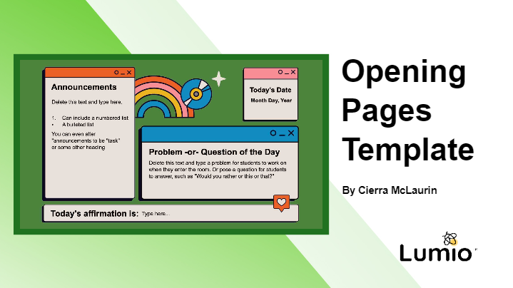 Opening Pages Template