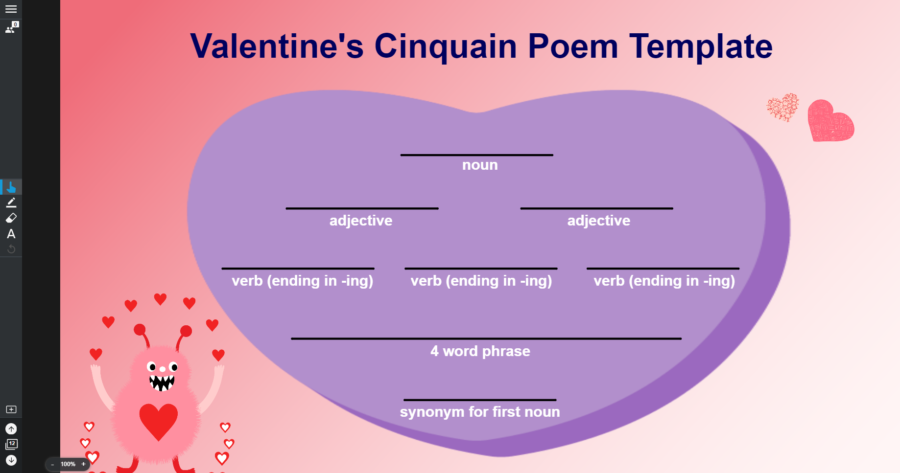 Valentine's Cinquain Poem